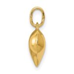 14K Polished 3-D Diamond-cut Puffed Heart Charm - Image 2