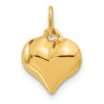 14K Polished 3-D Puffed Heart Pendant - Image 3