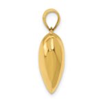14K Polished 3-D Puffed Heart Pendant - Image 2