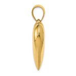 14K Polished 3-D Puffed Heart Pendant - Image 2