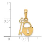 14K Polished Key and Lock Charm - Image 4