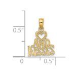 14k Heart AND KISSES Charm - Image 3
