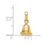 14k 3-D Moveable Bell Pendant - Image 5