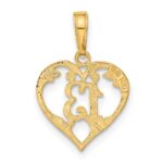 14k 13 in Heart Cut-out Pendant - Image 3