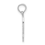 14k White Gold 13 in Heart Cut-out Pendant - Image 2
