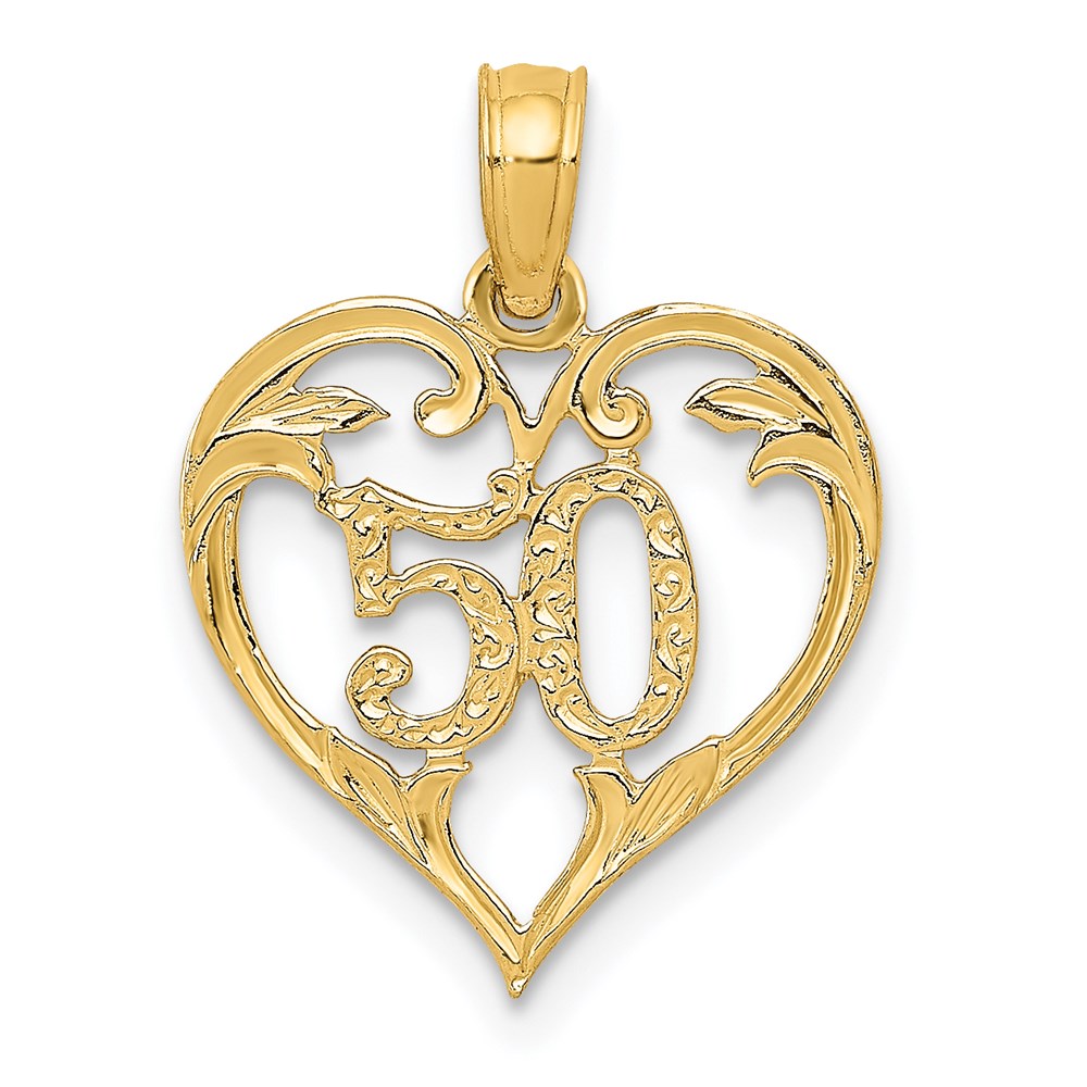 C2959.jpg 14k 50 in Heart Cut-out Pendant - Image 1