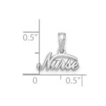 14K White Gold NURSE Pendant - Image 4