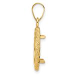 Wideband Distinguished Coin Jewelry 14k Polished Rope 14.0mm Prong Coin Bezel Pendant - Image 2