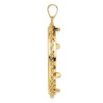 Wideband Distinguished Coin Jewelry 14k Polished Rope 32.7mm Prong Coin Bezel Pendant - Image 2