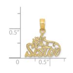 14k #1 SISTER Pendant - Image 4