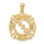 14k VFD LADIES AUX  Shield Charm