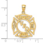 14k VFD LADIES AUX  Shield Charm - Image 4