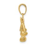 14k 3-D Moveable Scales of Justice Pendant - Image 2