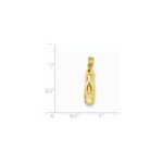 14k 3-D Ballet Slipper Pendant - Image 3