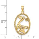 14k JAMAICA with Bird and Flowers Charm - Image 3