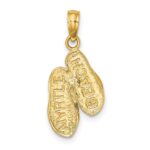 14k 3-D MYRTLE BEACH Flip-Flops Charm - Image 4