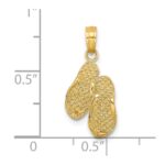 14k 3-D MYRTLE BEACH Flip-Flops Charm - Image 3