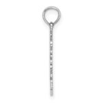 14k White Gold Double Palm Trees Pendant - Image 2