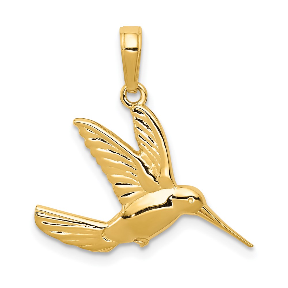 C3477.jpg 14k Hummingbird in Flight Pendant - Image 1