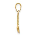 14k and White Rhodium Diamond-cut Hummingbird Pendant - Image 2