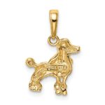 14k Poodle Dog Pendant - Image 4