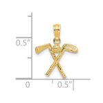 14k 3-D Golf Clubs with Ball Charm - Image 3