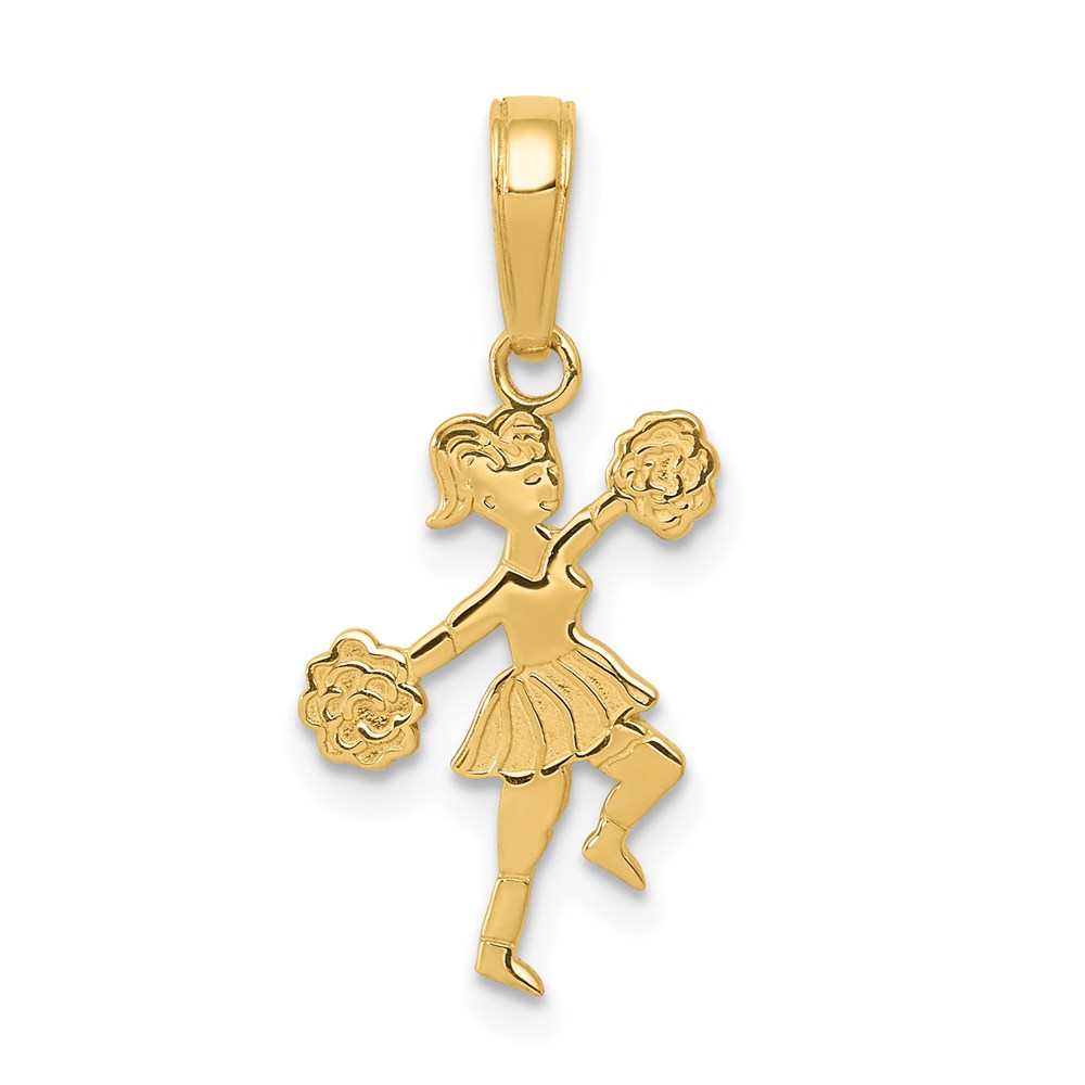C3552.jpg 14k Cheerleader with Pom-Poms Pendant - Image 1