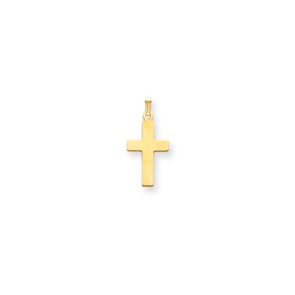 14K Polished Cross Charm