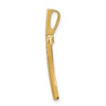 14K Polished Curved Cross Chain Slide - Image 2