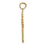 14k Budded Cross Pendant - Image 2