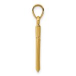 14k Polished Hollow Cross Pendant - Image 2