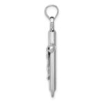 14k White Gold Crucifix Pendant - Image 2