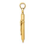 14k Hollow Crucifix Pendant - Image 2