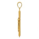 14k Polished Hollow Crucifix Pendant - Image 2