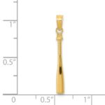 14k 3-D Baseball Bat Pendant - Image 4