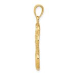 14k Swoosh Basketball and Net Pendant - Image 2