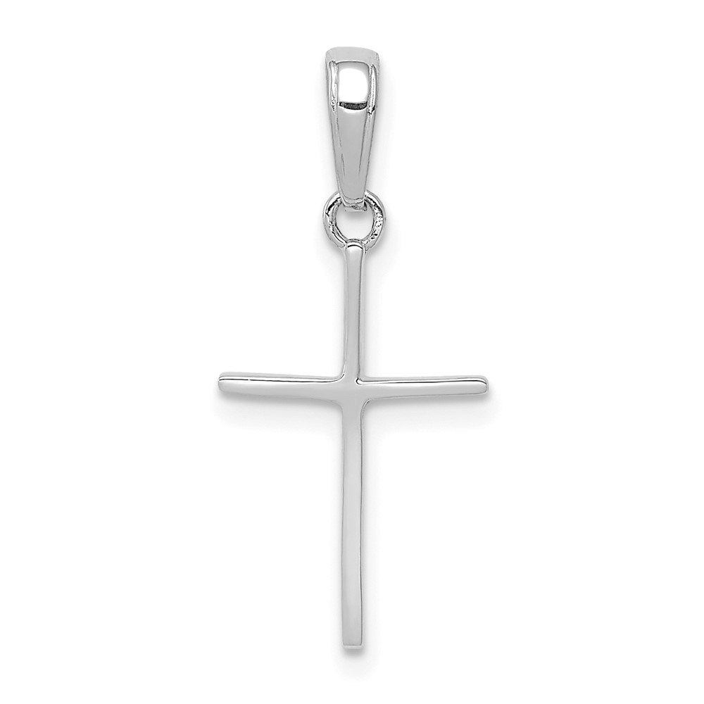 C3782W.jpg 14k White Gold Polished Cross Pendant - Image 1
