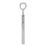 14K White Gold Polished Cross Pendant - Image 2