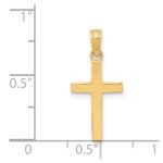 14k Beveled Cross Charm - Image 3