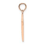14k Rose Gold Beveled Cross Charm - Image 2