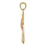 14K Two-Tone Polished Cross with Drape Pendant - Image 2