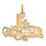 14k #1 DAUGHTER Charm - Image 3