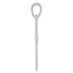 14K White Gold Latin Cross Pendant - Image 2