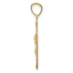 14k Diamond-cut Crucifix Pendant - Image 2