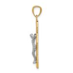 14k Two-tone Crucifix Pendant - Image 2