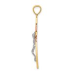 14k Tri-color Crucifix Pendant - Image 2