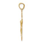 14k Diamond-cut Crucifix Pendant - Image 2