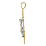 14k Two-tone Mariners Crucifix Pendant - Image 2