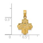 14k Miniature Four-Way Medal Pendant - Image 4