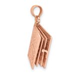 14k Rose Gold 3-D HOLY BIBLE with Lord's Prayer and Moveable Pages Pendant - Image 8
